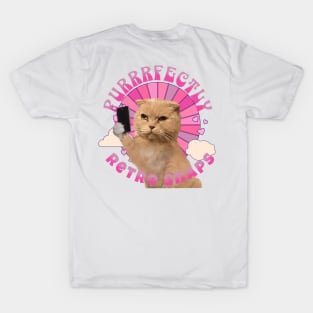 purrfectly retro snaps T-Shirt